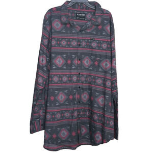 Zoo York Mens Southwest 2XLT Tall Button-down collared‎ long sleeved shirt